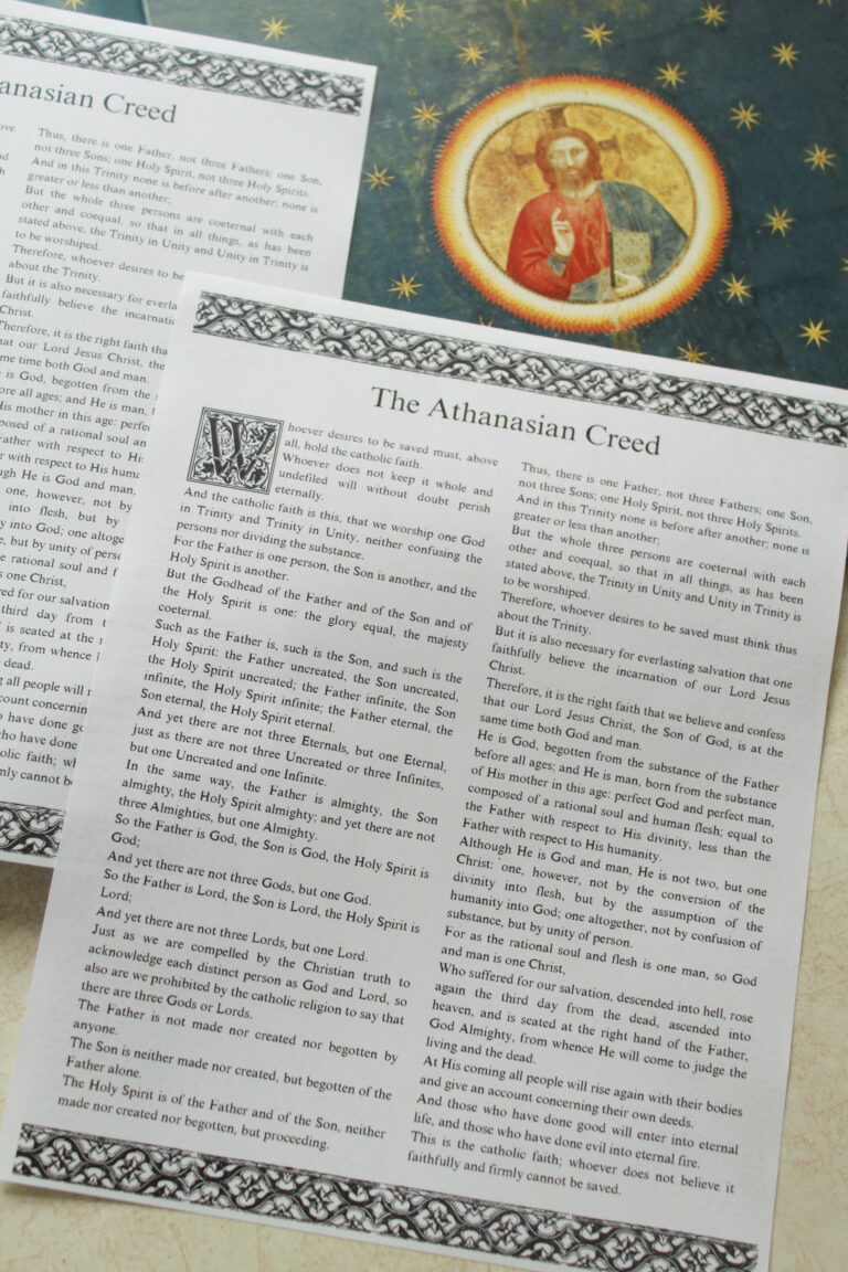 Feast of the Holy Trinity Athanasian Creed
