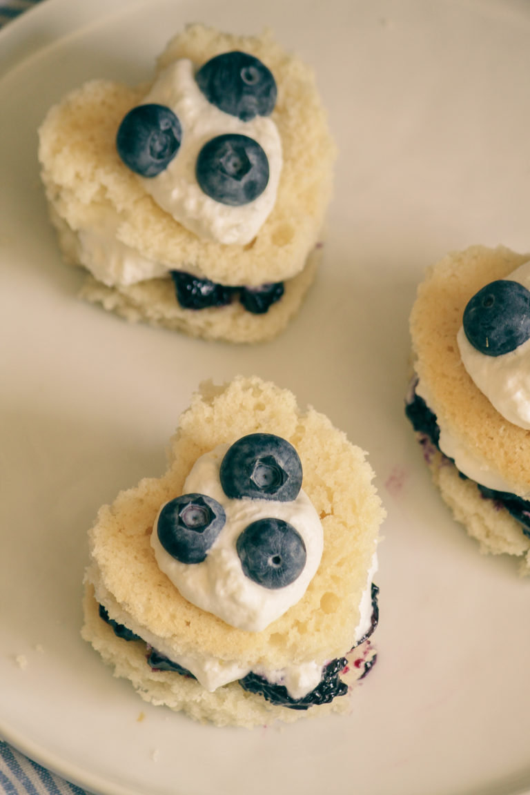 Visitation Blueberry Heart Shortcakes
