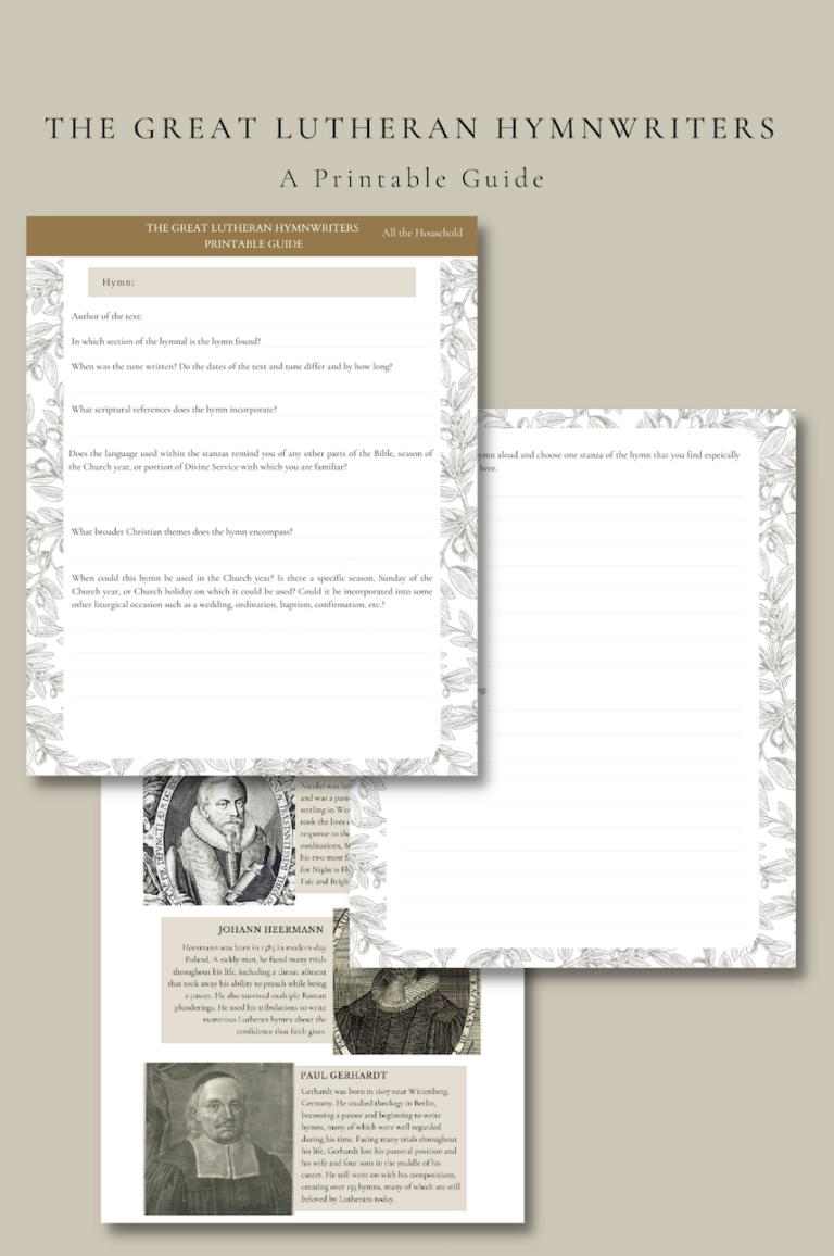 The Lutheran Hymnwriters Printable Guide
