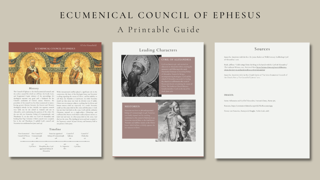Council of Ephesus Printable Guide