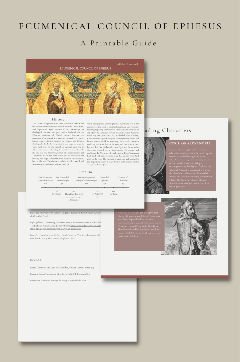 Council of Ephesus Printable Guide