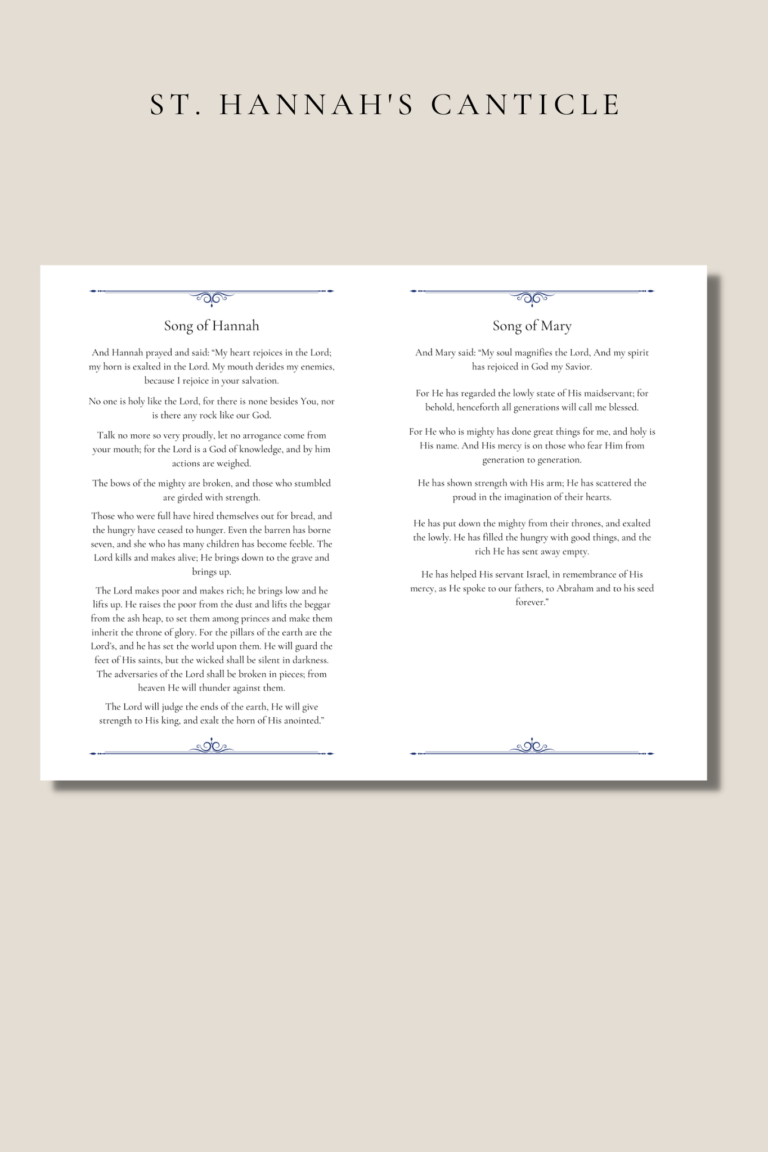 St. Hannah’s Canticle