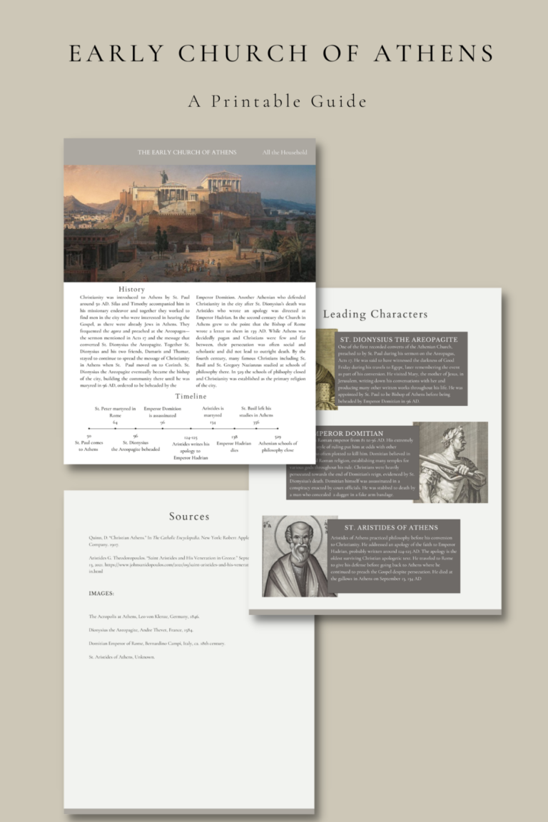 The Early Church of Athens Printable Guide