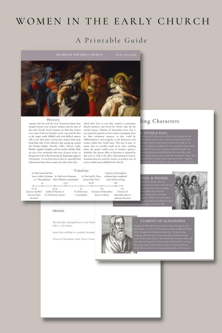 Women in the Early Church Printable Guide