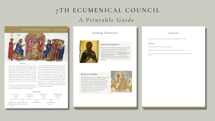 Seventh Ecumenical Council Printable Guide