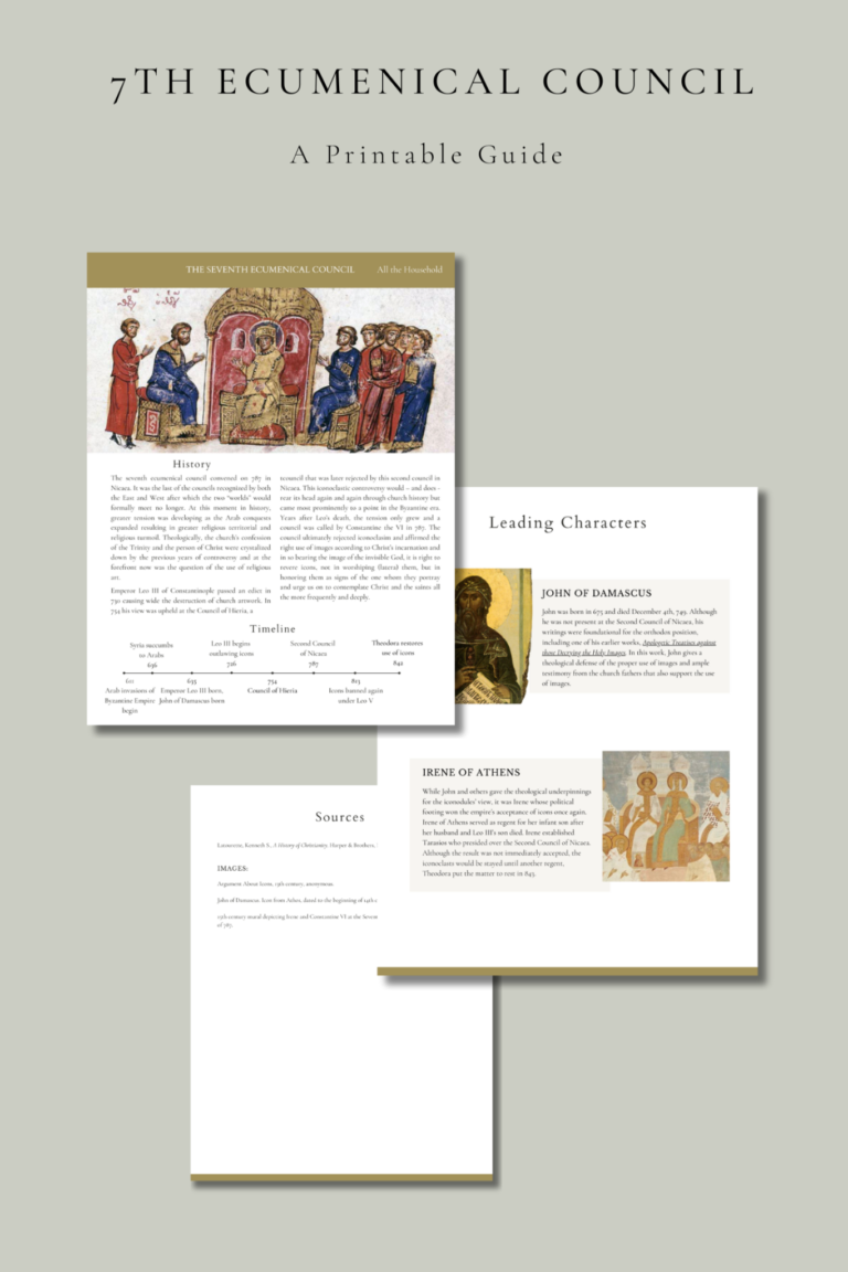 Seventh Ecumenical Council Printable Guide
