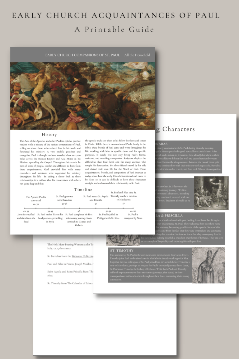 Early Church Companions of Paul Printable Guide